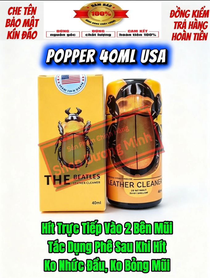 Hỗ Trợ Tăng Cường Sinh Lý Cho Nam Nữ, Popper 40ml USA Hàng Chính Hãng, Cực Mạnh, Tác Dụng Nhanh Chóng 