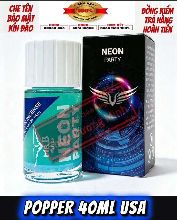 ( Hàng Nhập Khẩu USA Loại 1) Chai Hít Kích Thích Hưng Phấn, Popper 40ml, Dòng Siêu Mạnh, Ng Mới Dùng Sẽ Bị Choáng Trong Vài Phút