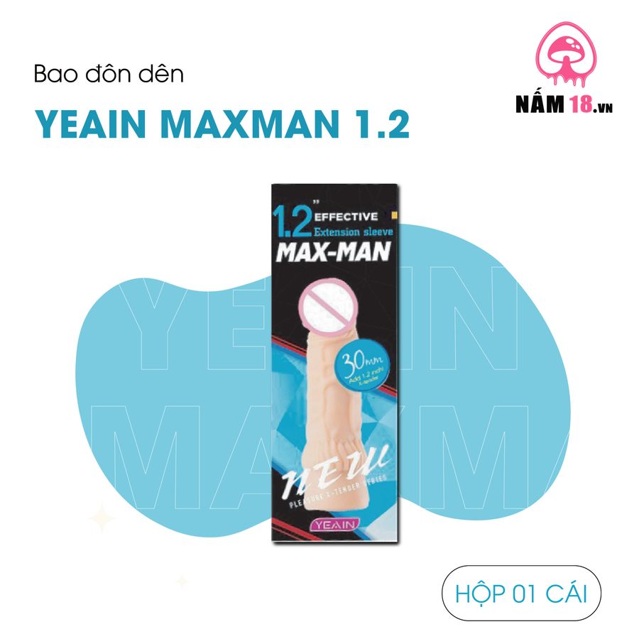 Đôn Dên Tăng Kích Thước Yeain Maxman 1.2 chính hãng - hàng chuẩn nguồn gốc rõ ràng, hạn dùng in rõ trên hộp, đóng gói kín đáo - giao hàng che tên kín đáo