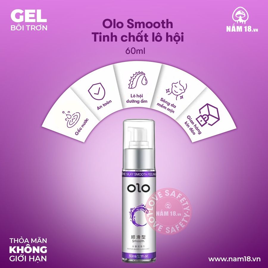 Gel Bôi Trơn Tinh Chất Lô Hội OLO Smooth chính hãng - dịu nhẹ an toàn cho da, dễ rửa sạch, dùng được cho mọi loại da - giao hàng che tên kín đáo