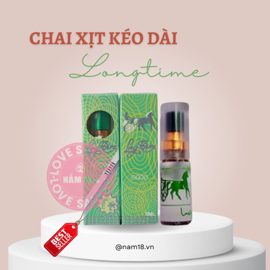 Chai Xịt Kéo Dài Thời Gian Thái Lan Longtime Chai 5ml chính hãng - thấm nhanh không nhờn rít, dùng trước khi quan hệ, nhỏ gọn dễ mang theo - giao hàng che tên kín đáo