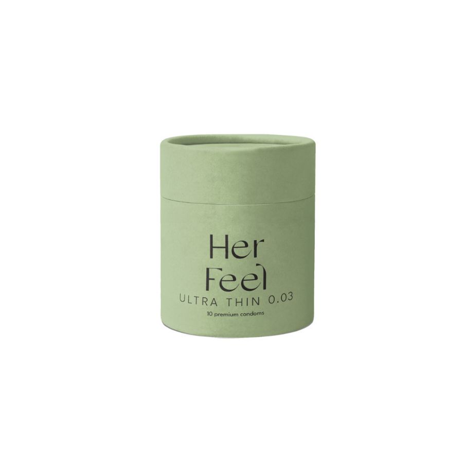 Bao Cao Su Siêu Mỏng PlayAh! Her Feel Ultra Thin 0.03mm - Hộp 10 Cái
