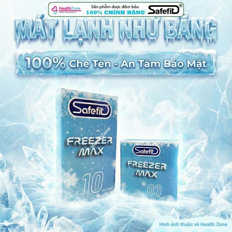 Bao Cao Su Safefit Freezer Max - Mát Lạnh Tột Cùng