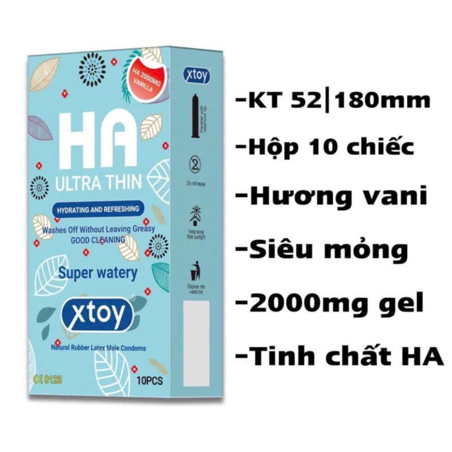 Bao cao su XTOY nhiều phân loại siêu mỏng, kéo dài thời gian, gai, nhiều gel bôi trơn - Hộp 10 bcs
