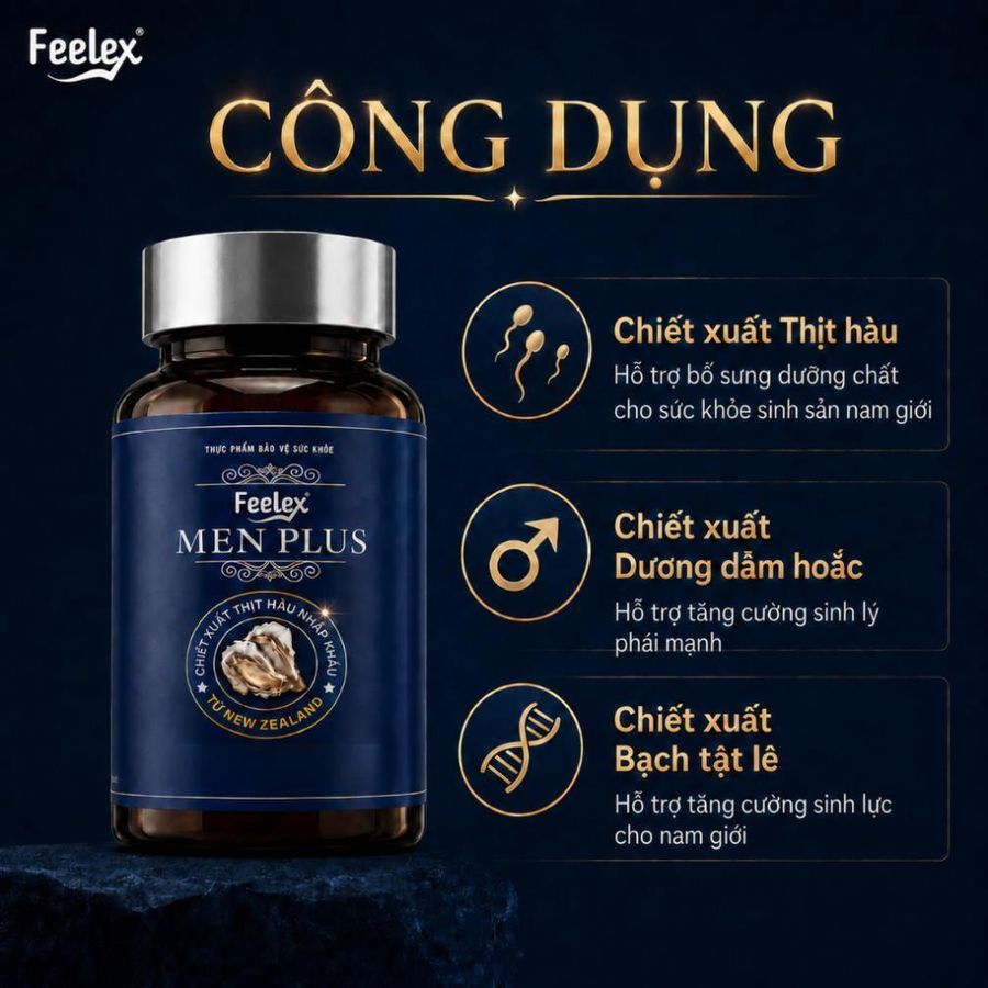 Thực phẩm chức năng viên uống Feelex tăng cường sức khỏe nam giới - hộp 60 viên