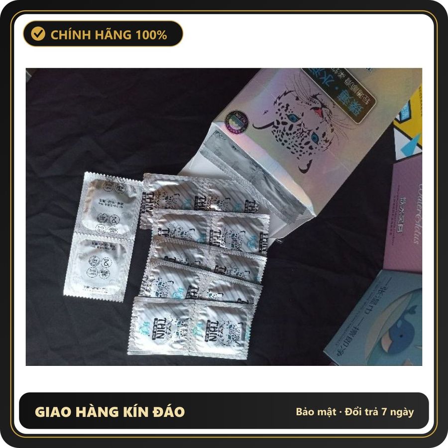 (Che Tên) Bao Cao Su Mắt Mèo Nhiều Nước Nội Địa Trung Hộp 100 Cái Giao Nhanh Toàn Quốc