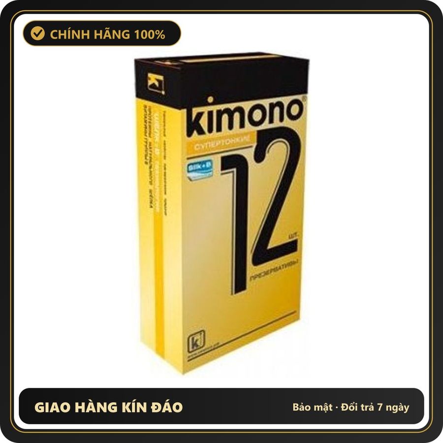 (Che Tên) Bao cao su Kimono siêu mỏng 0.02mm, chứa vitamin B, không mùi, bôi trơn tự nhiên - Hộp 3-12c Giao Nhanh Toàn Quốc