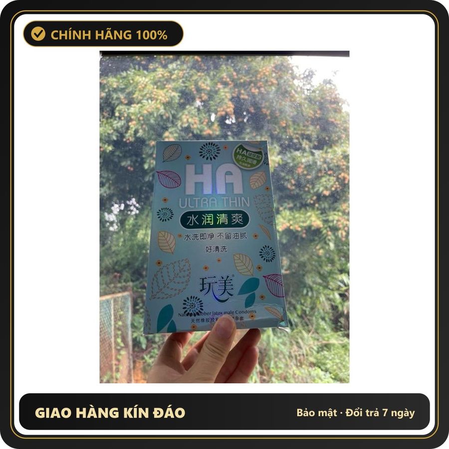 (Che Tên) Bao cao su HA,siêu mỏng nhiều nước Bảo Mật Tuyệt Đối