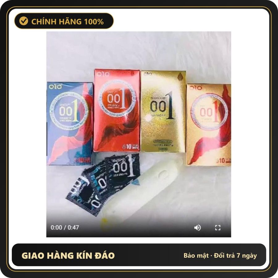 (Che Tên) [COMBO 4 HỘP 40 CÁI] Bao cao su cao cấp OiO kéo dài thời gian, siêu mỏng, gân gai, truyền nhiệt - Hộp 10 cái 40 cái Hỗ Trợ 24/7