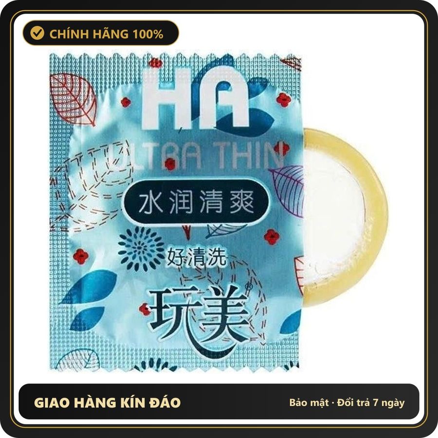 (Che Tên) Bao Cao Su HA Xanh nhiều gel gốc nước Hộp 100 Cái Hàng Nội Địa Trung Quốc chuyên cho nhà nghĩ khách sạn - Hàng Mới Về