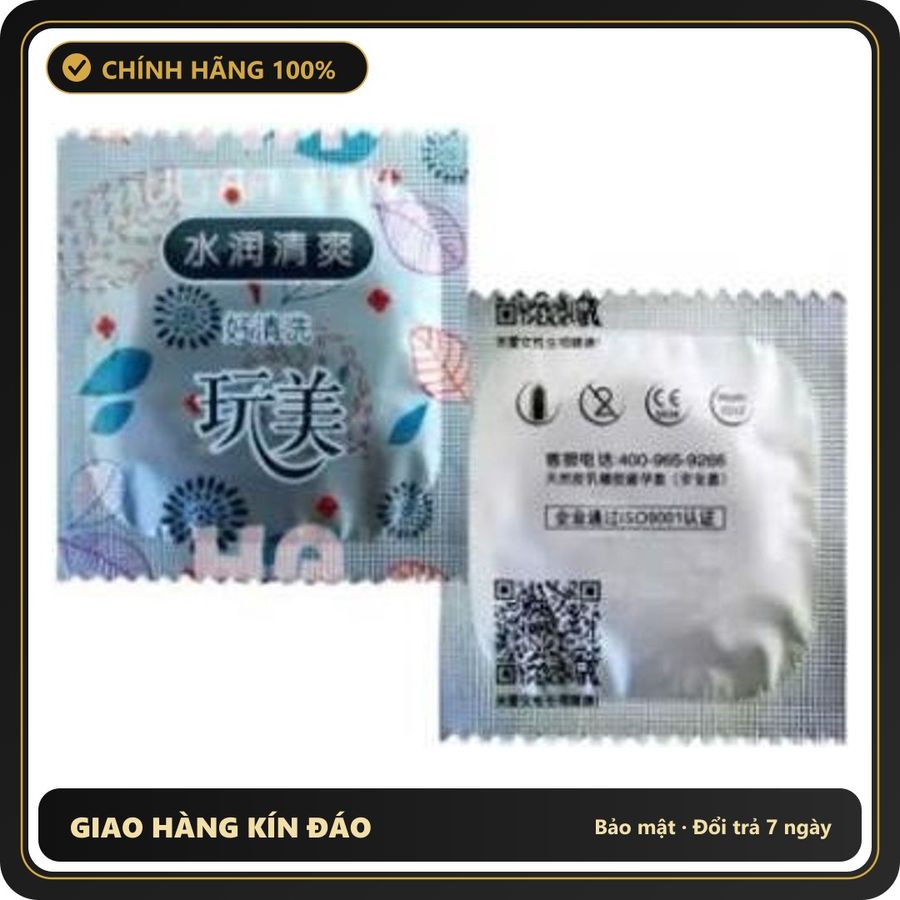 (Che Tên) Bao Cao Su HA Ultra Thin Siêu mỏng Nhiều gel (hàng nội địa Trung )- hộp 100 chiếc. Chuẩn Auth