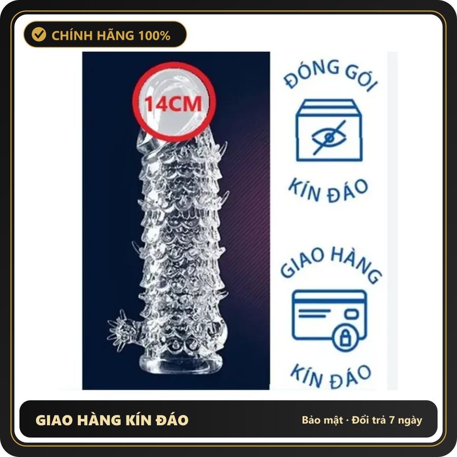 (Che Tên) (Chính hãng) Bao cao su gân gai Aichao dài2.5cm đầu thân gai to râu rồngHana chính hãng Hỗ Trợ 24/7
