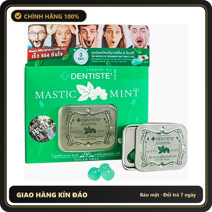 (Che Tên) Kẹo Bj Dentiste Love Mint Mát Lạnh Chuẩn Auth - chất liệu an toàn cho da, dễ vệ sinh, êm ái khi dùng