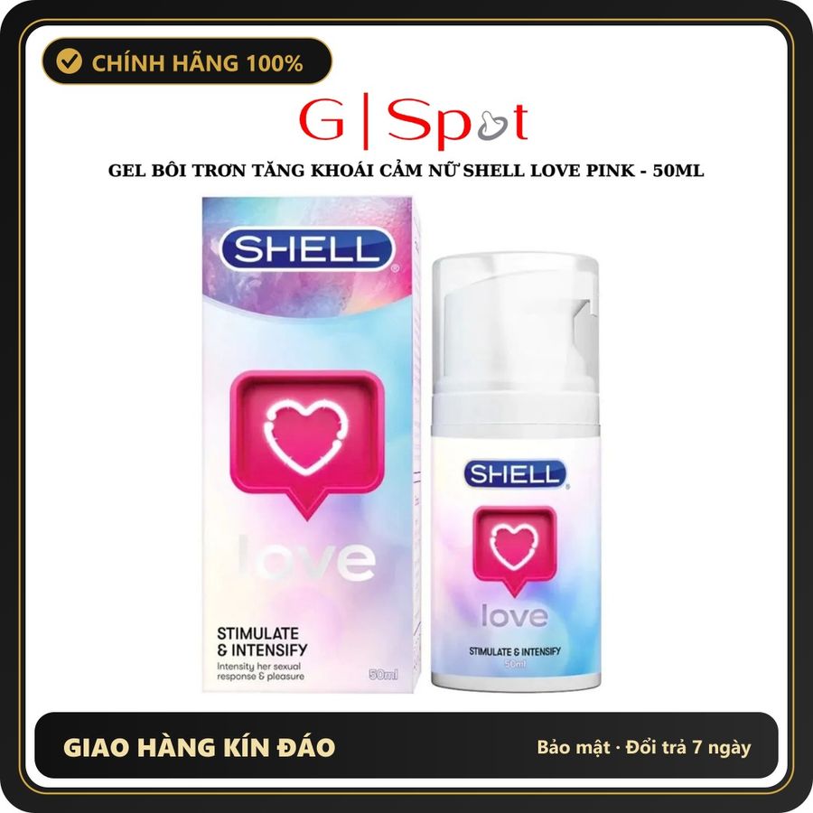 (Che Tên) Gel Boi Tron Tăng Khoái Cảm Nữ Shell Love Pink - 50ml Bảo Mật Tuyệt Đối