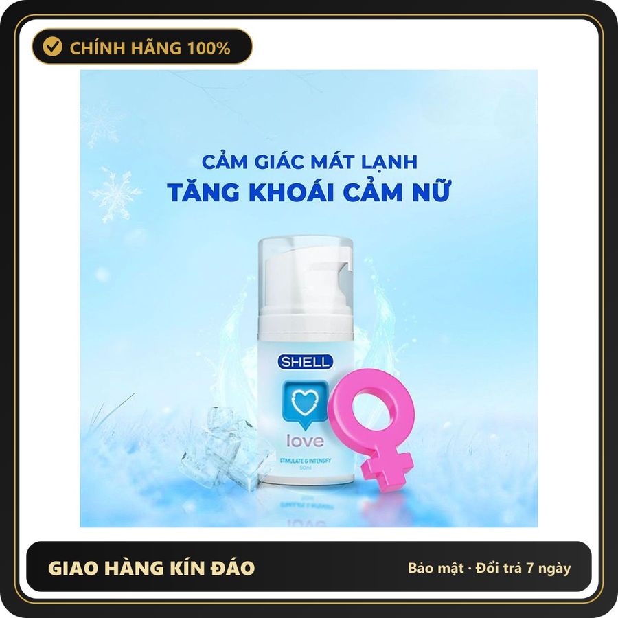 (Che Tên) Gel boi tron tăng khoái cảm nữ Shell Love Blue - 50ml | SHELL CHÍNH HÃNG - Hàng Mới Về