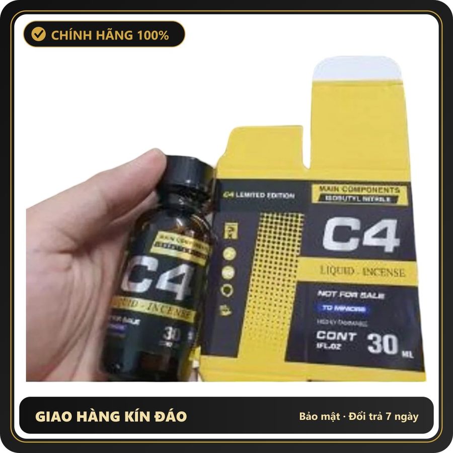 (Che Tên) Chai Hít Popper C4 30ml Chính Hãng 269533 Hộp Trắng Kín