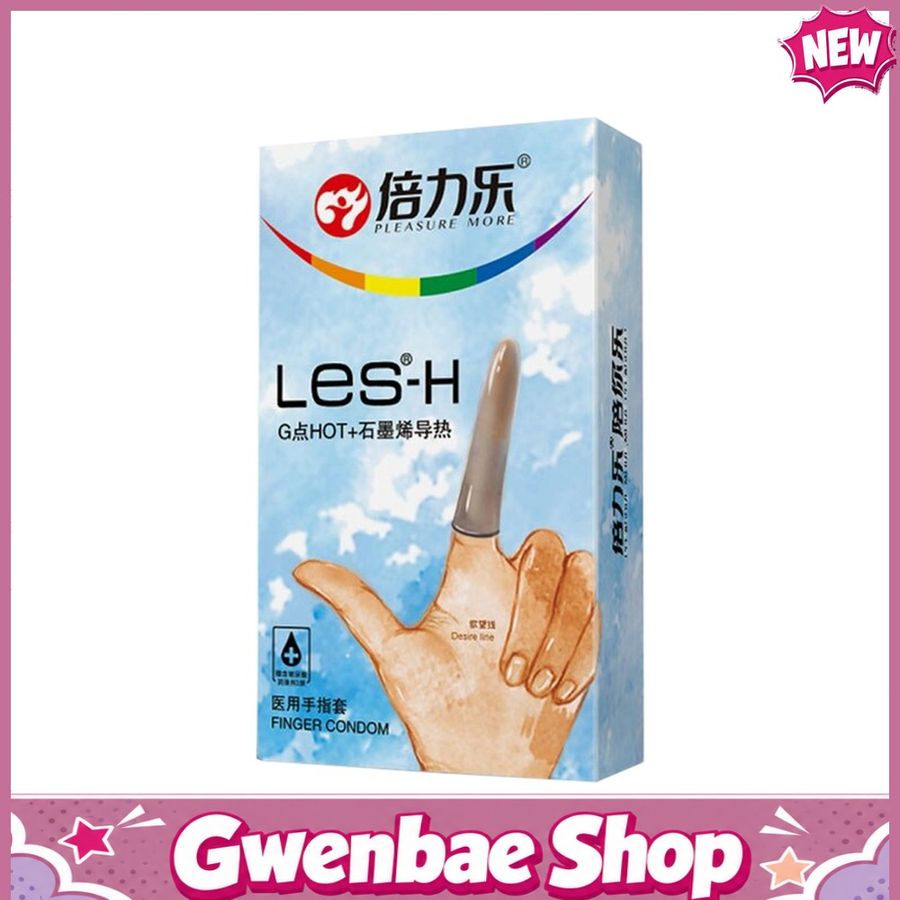Bao Cao Su Ngón Tay Nóng, Ấm Beilile Les H - Hộp 8 cái - Gwen Shop Chính Hãng
