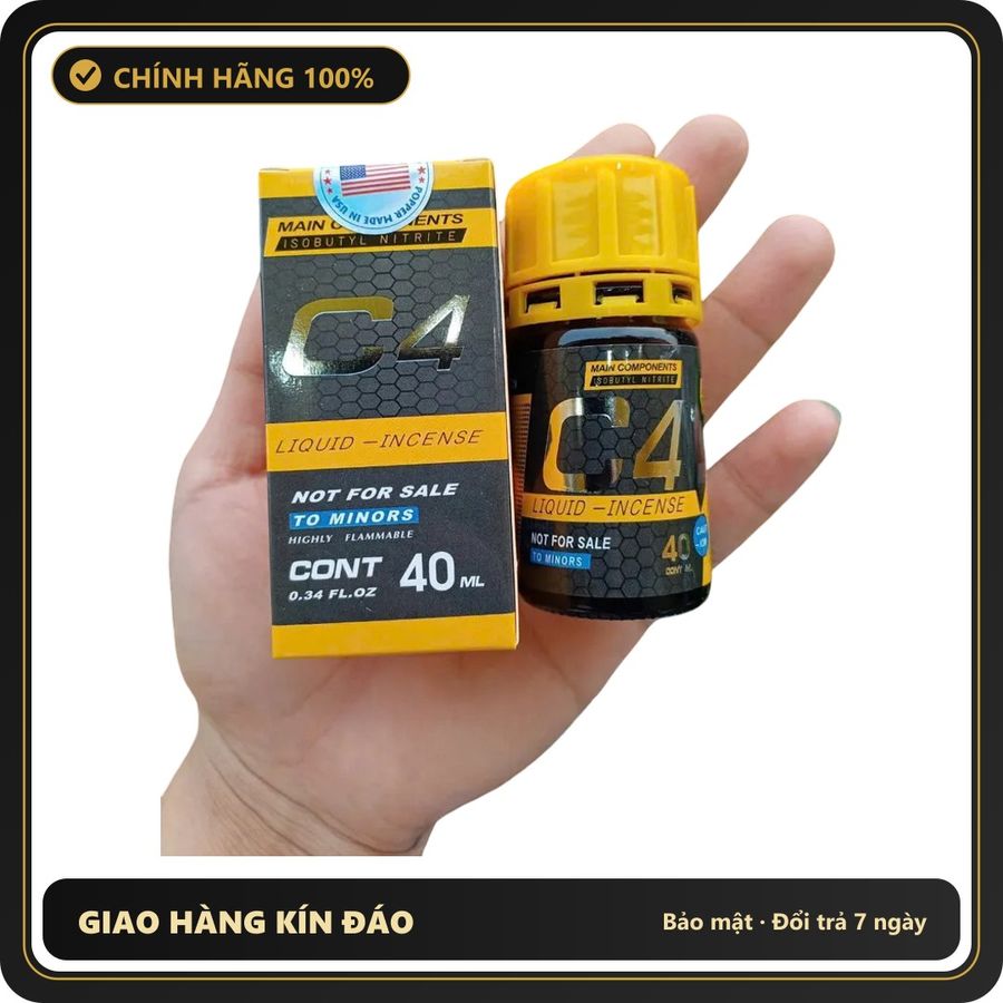 (Che Tên) Popper C4 40ml chính hãng bao mạnh Bảo Mật Tuyệt Đối
