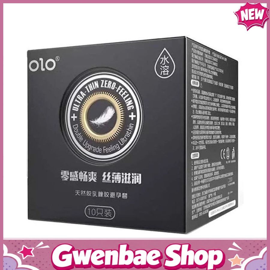 Bao cao su OLO 0.01 Ultrathin Zero Feeling - Siêu mỏng, hương vani - Hộp 10 cái - Gwen Shop Chính Hãng