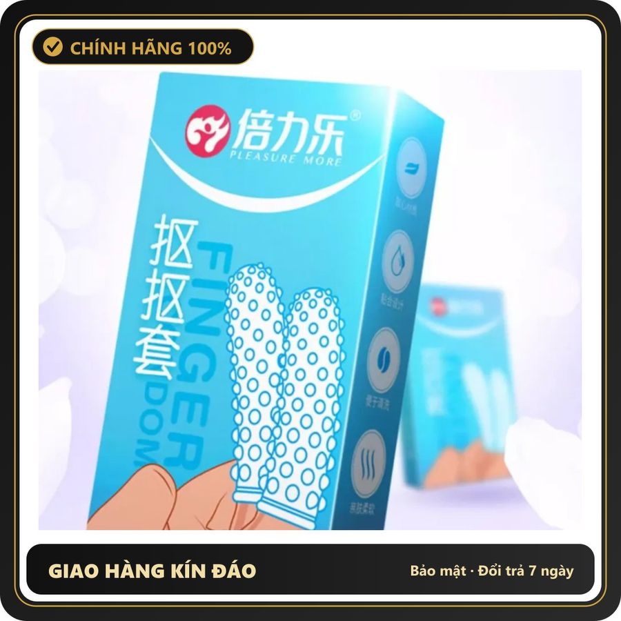 (Che Tên) Bao Cao Su Ngón Tay Nhiều Gai Kou Kou Tao - Hộp 2 cái Hộp Trắng Kín
