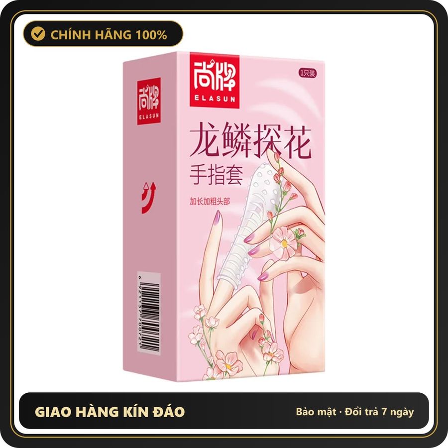 (Che Tên) Bao Cao Su Ngón Tay GAI LES TPE Elasun - Hộp 1 Cái Hộp Trắng Kín