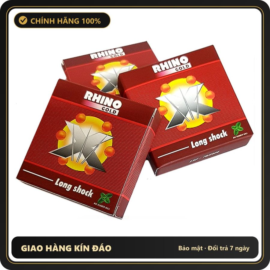 (Che Tên) Bao Cao Su 6 Bi Nổi RHINO XMEN - Hàng loại 1 - Combo 5 hộp tặng 1 gel gói Cao Cấp Bảo Đảm