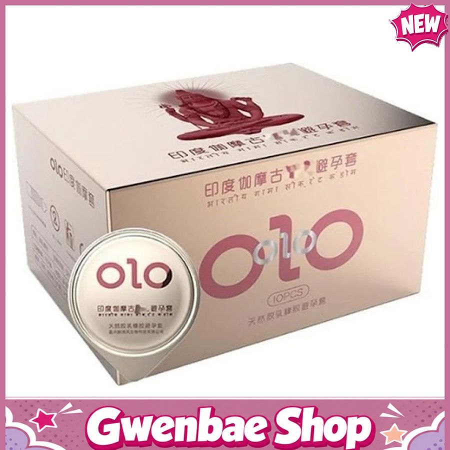 Bao cao su OLO 0.01 Gamma Formula - Kéo dài thời gian, gân gai - Hộp 10 cái - Gwen Shop Chính Hãng