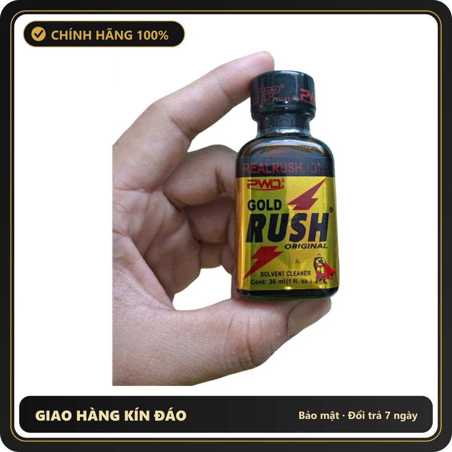 (Che Tên) Popper Gold Real Rush USA 30ml - Chính Hãng PWD Hộp Trắng Kín
