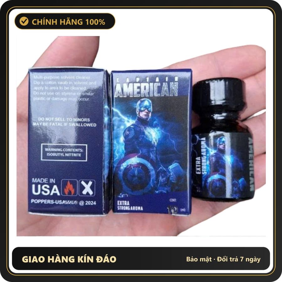(Che Tên) Popper 10ml Captain America - Chính Hãng USA Giao Nhanh Toàn Quốc