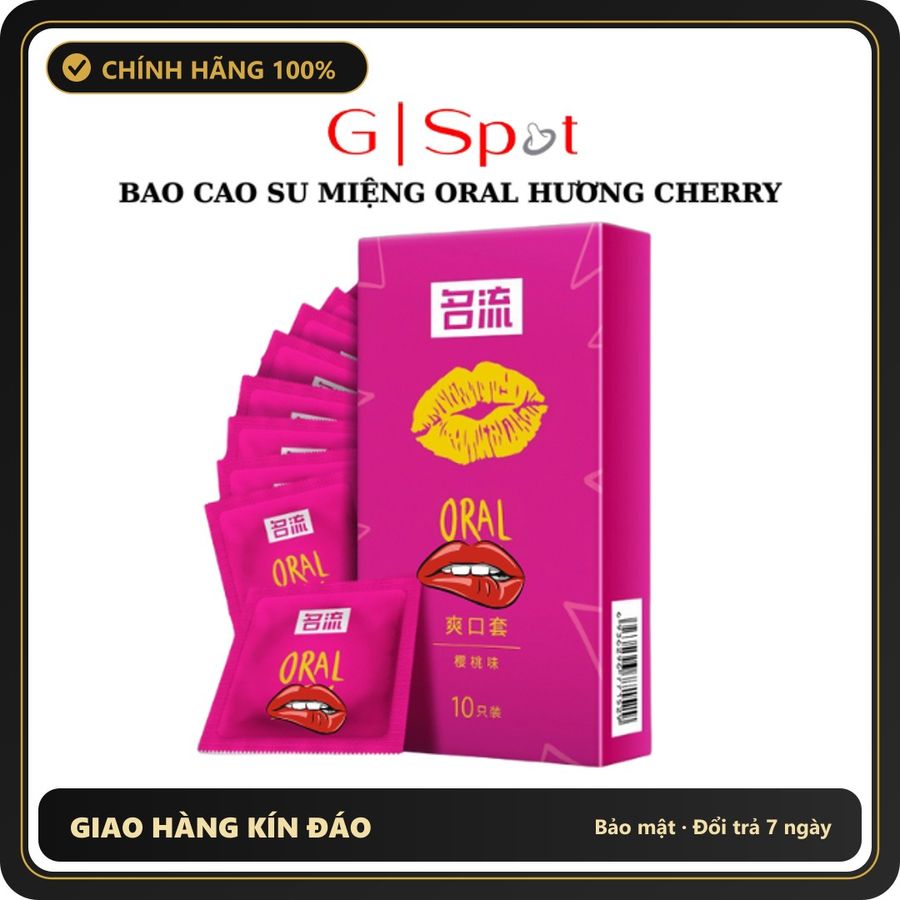 (Che Tên) Bao Cao Su Miệng Dành Cho Nam Nữ Oral XEX - Hương Cherry - Hộp 10 Cái - Siêu Mỏng Cao Cấp Bảo Đảm
