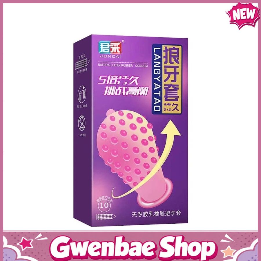 Bao cao su Juncai Langyatao - Hạt nổi - Hộp 10 cái - Gwen Shop Chính Hãng
