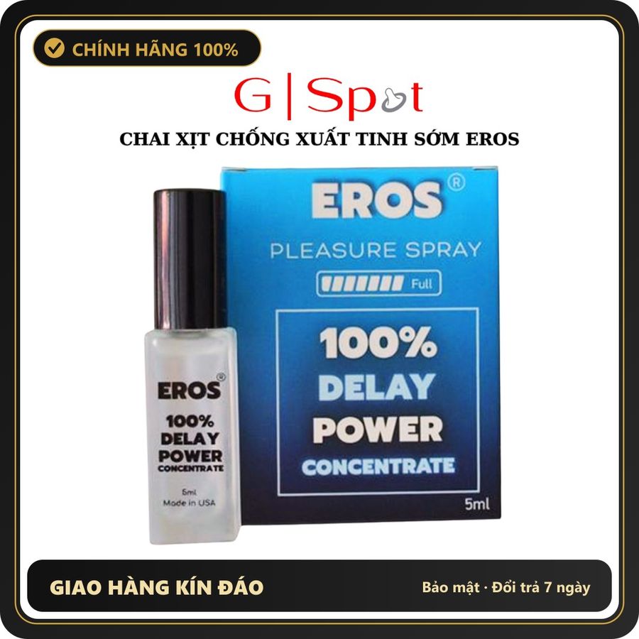 (Che Tên) Xịt Kéo Dài Thời Gian Eros - 5ml Hỗ Trợ 24/7 - thấm nhanh không nhờn rít, dùng trước khi quan hệ, nhỏ gọn dễ mang theo