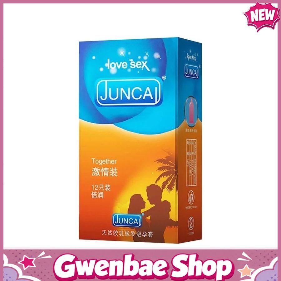 Bao cao su Juncai Together - Tăng độ nhạy, ma sát - Hộp 12 cái - Gwen Shop Chính Hãng