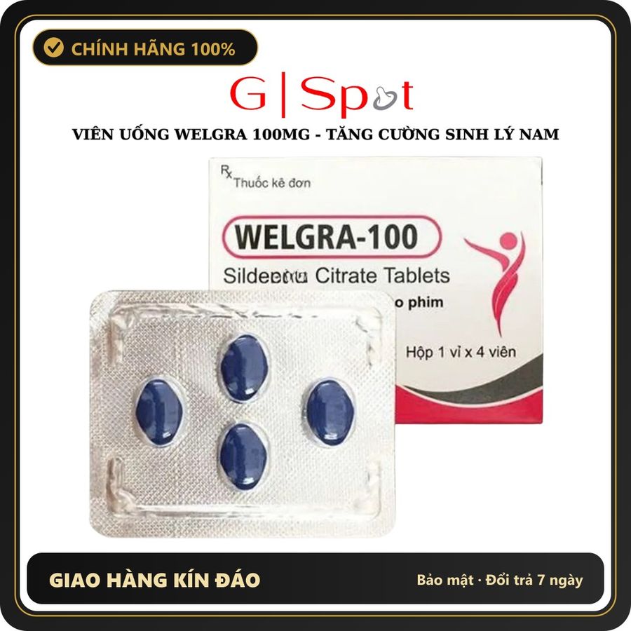(Che Tên) Viên Cường Dương Welgra 100 - Tăng Cường Sinh Lý Nam Giao Nhanh Toàn Quốc