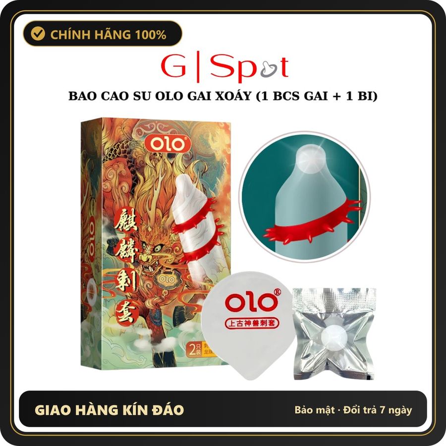 (Che Tên) Bao Cao Su OLO, Gai Xoáy, Siêu Mỏng 0.03mm, Bi Silicon Đi Kèm, Nhiều Gel Giao Nhanh Toàn Quốc
