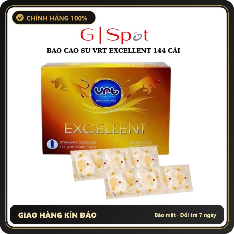 (Che Tên) Bao Cao Su VRT Excellent 144 Cái, Bcs Gia Đình, Khách Sạn Giá Rẻ Bảo Mật Tuyệt Đối