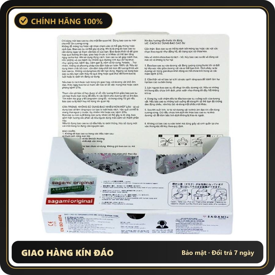 (Che Tên) Bao Cao Su Nhật Bản Sagami Xtreme Super Thin - Siêu Mỏng - Hộp 10 Bảo Mật Tuyệt Đối