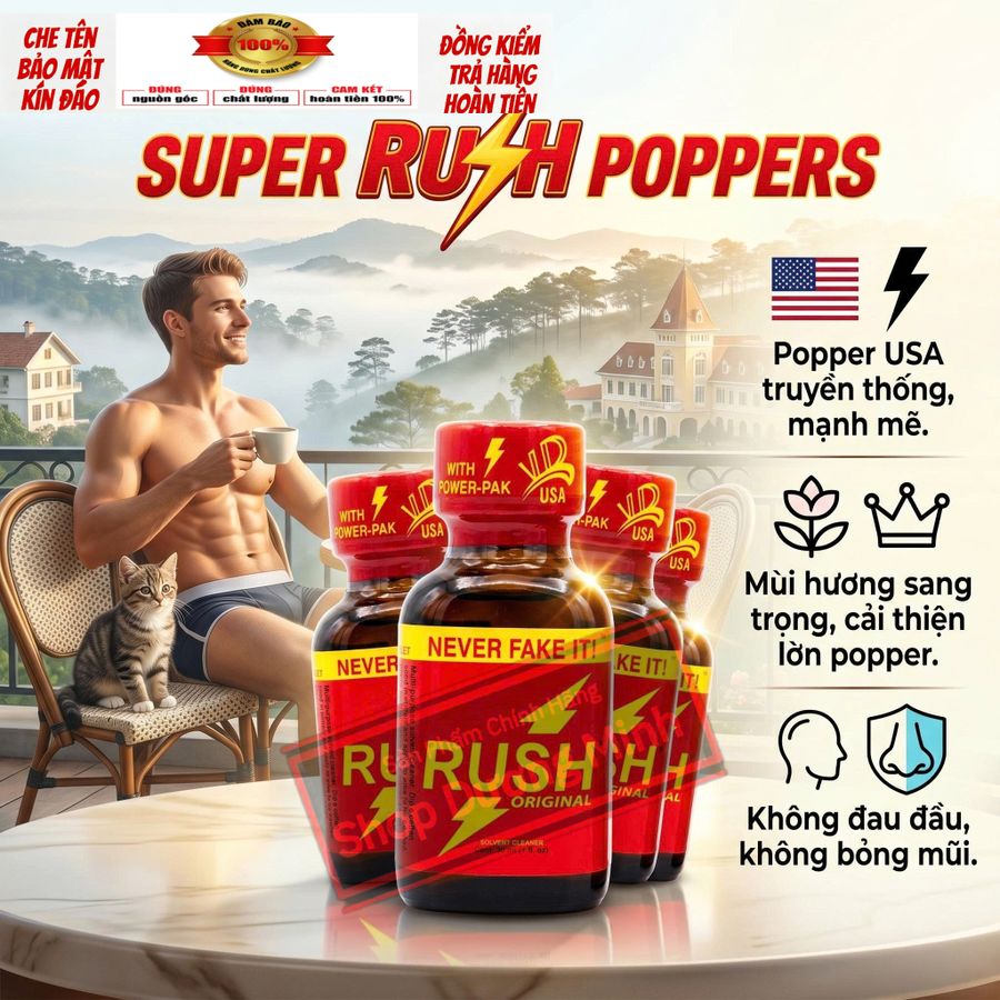 ( Shop Chính Hãng) Popper Nhập Khẩu USA 30ml, Cực Mạnh, Mùi Hương Dịu, Dễ Hít,Ko Nhức Đầu, Ko Bỏng, Cực Phê