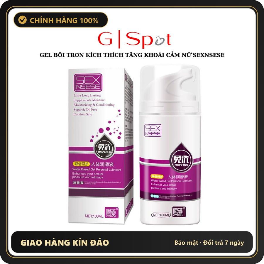 (Che Tên) Gel Boi Tron Kích Thích Tăng Khoái Cảm Nữ SEXNSESE - 60 ML Hộp Trắng Kín