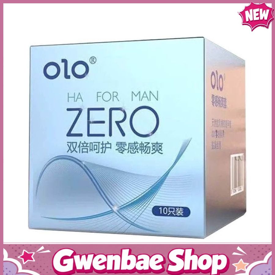 Bao cao su OLO 0.01 Zero Ha For Man - Siêu mỏng, nhiều gel tạo trơn - Hộp 10 cái - Gwen Shop Chính Hãng