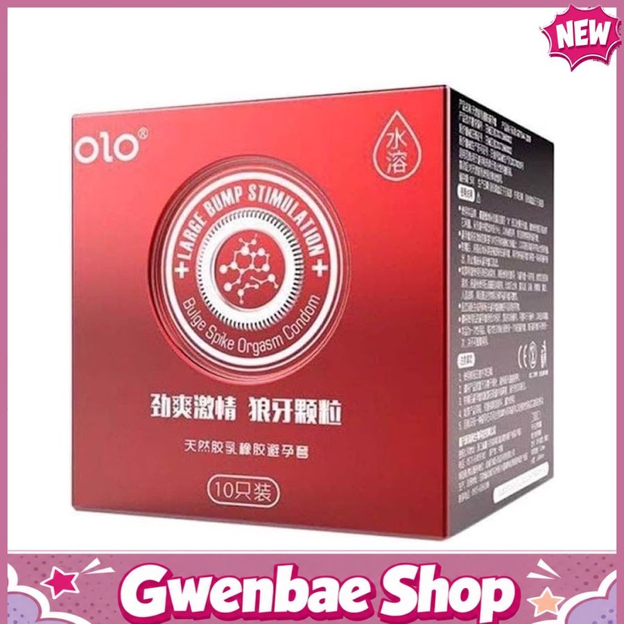 Bao cao su OLO 0.01 Large Bump Stimulation - Siêu mỏng, nóng ấm, hương vani - Hộp 10 cái - Gwen Shop Chính Hãng