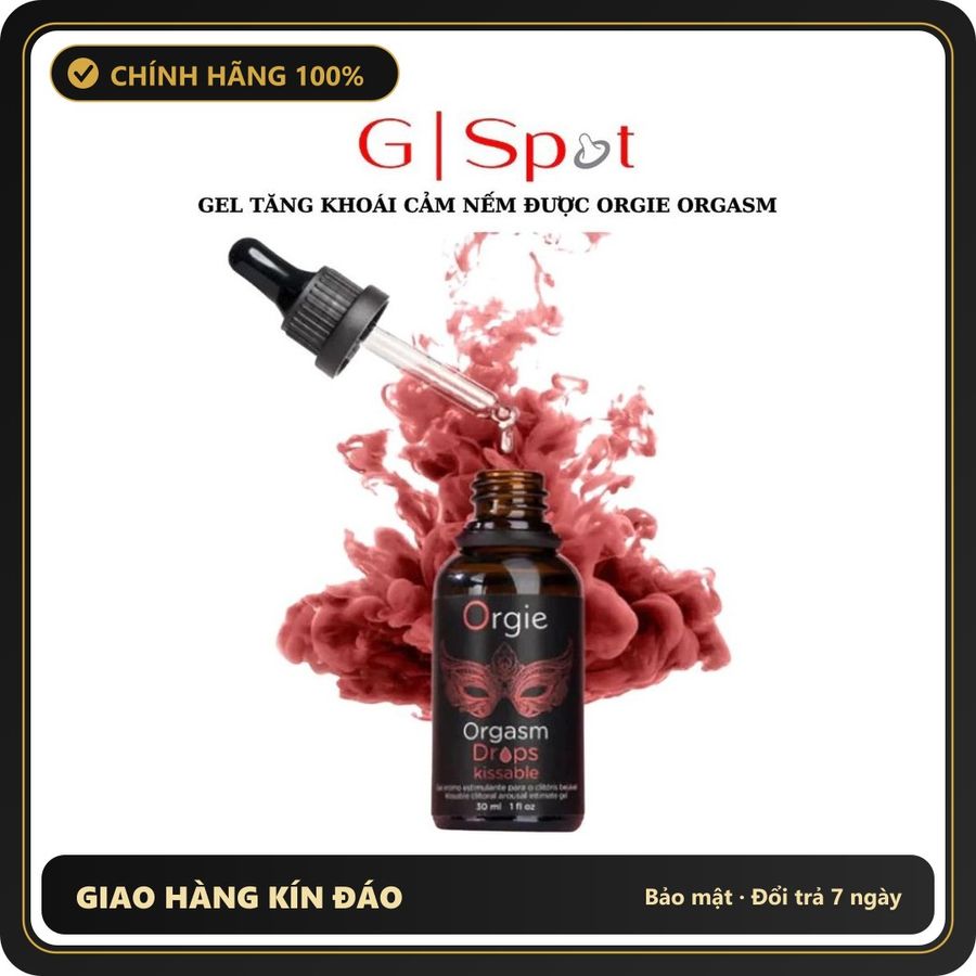 (Che Tên) Gel Tăng Khoái Cảm Nếm Được Orgie Orgasm Drops Kissable 346998 Chuẩn Auth