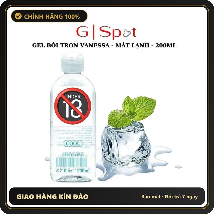 (Che Tên) Gel Bôi Trơn Gốc Nước Vanessa Mát Lạnh Bạc Hà & Co Cool Nhập Khẩu Nhật Bản 200ml Hỗ Trợ 24/7