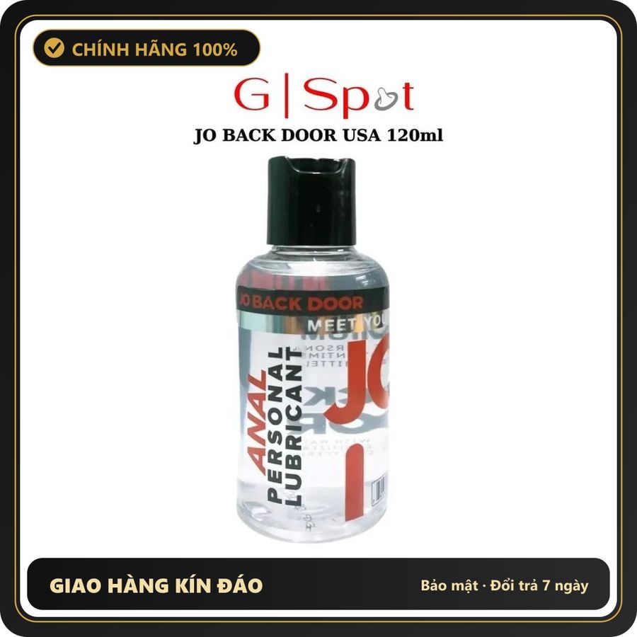 (Che Tên) Gel Bôi Trơn Hậu Môn Jo Back Door 120ml - Gốc Nước Tăng Khoái Cảm Cho Lgbt Hộp Trắng Kín