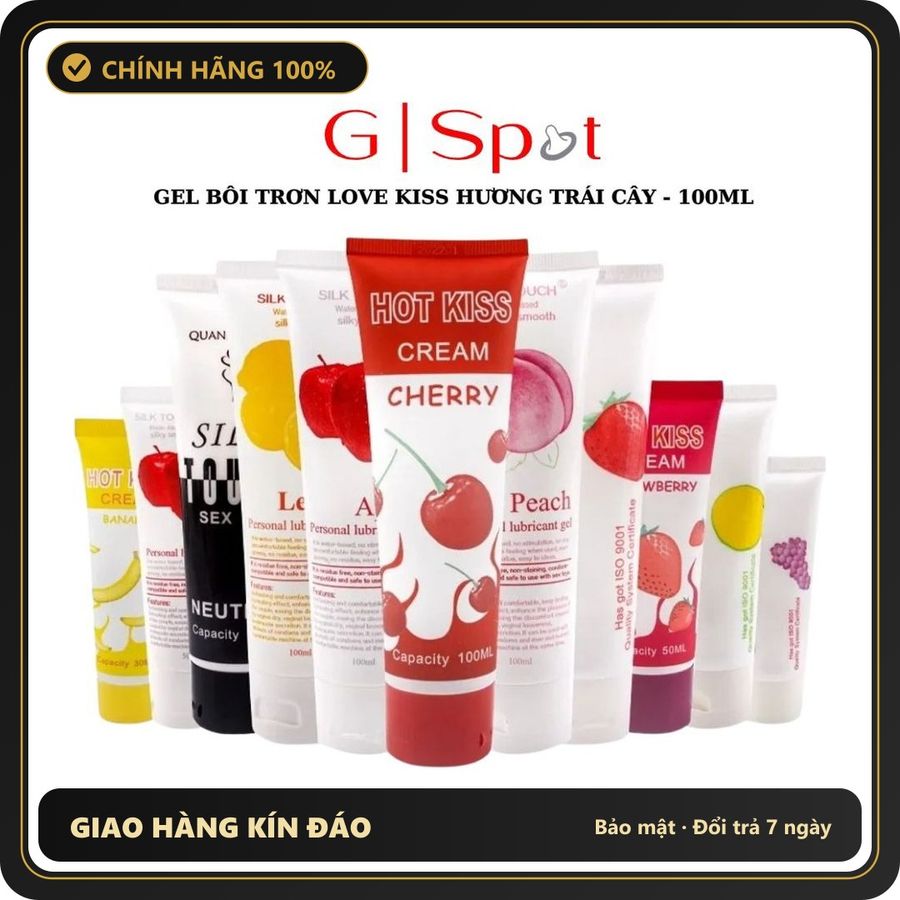 (Che Tên) Gel Bôi Trơn Love Kiss Hương Trái Cây - 100ml Chuẩn Auth