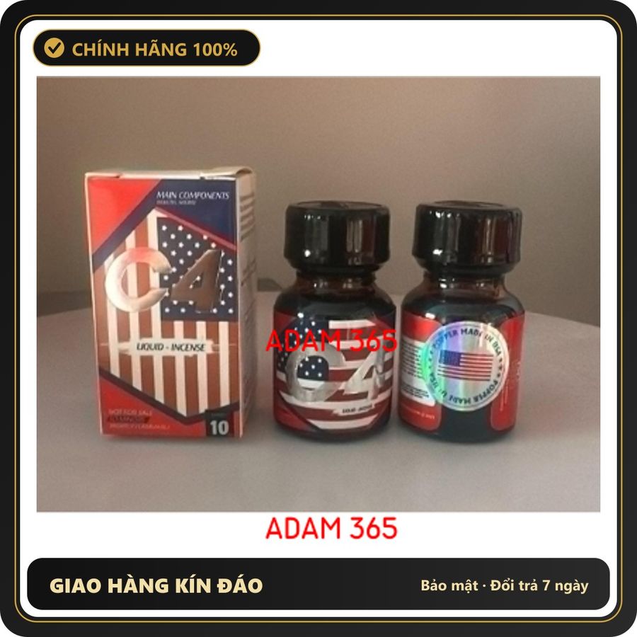 (Che Tên) Chai Hít Popper C4 Red Chai 10ml (Sản phẩm shop ADAM 365) - Hàng Mới Về