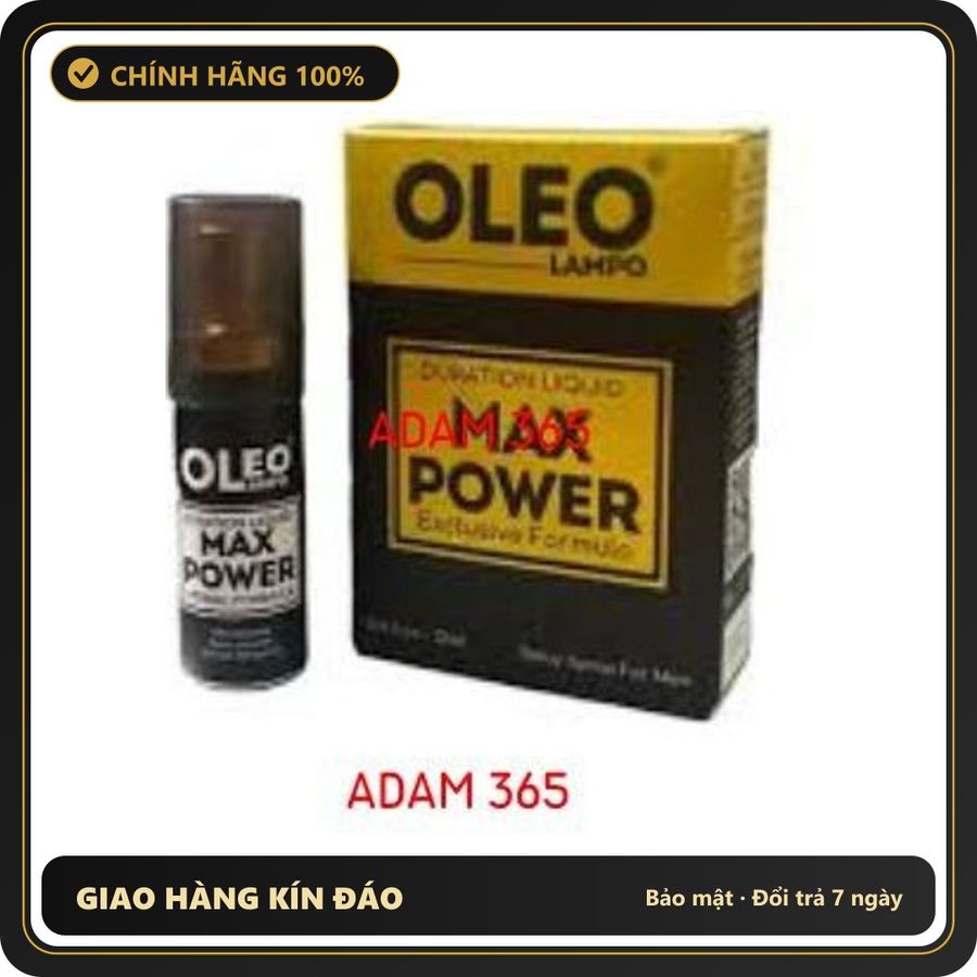 (Che Tên) Xịt kéo dài thời gian Oleo Lampo Max Power 12ml (Sản phẩm shop ADAM365) Chuẩn Auth