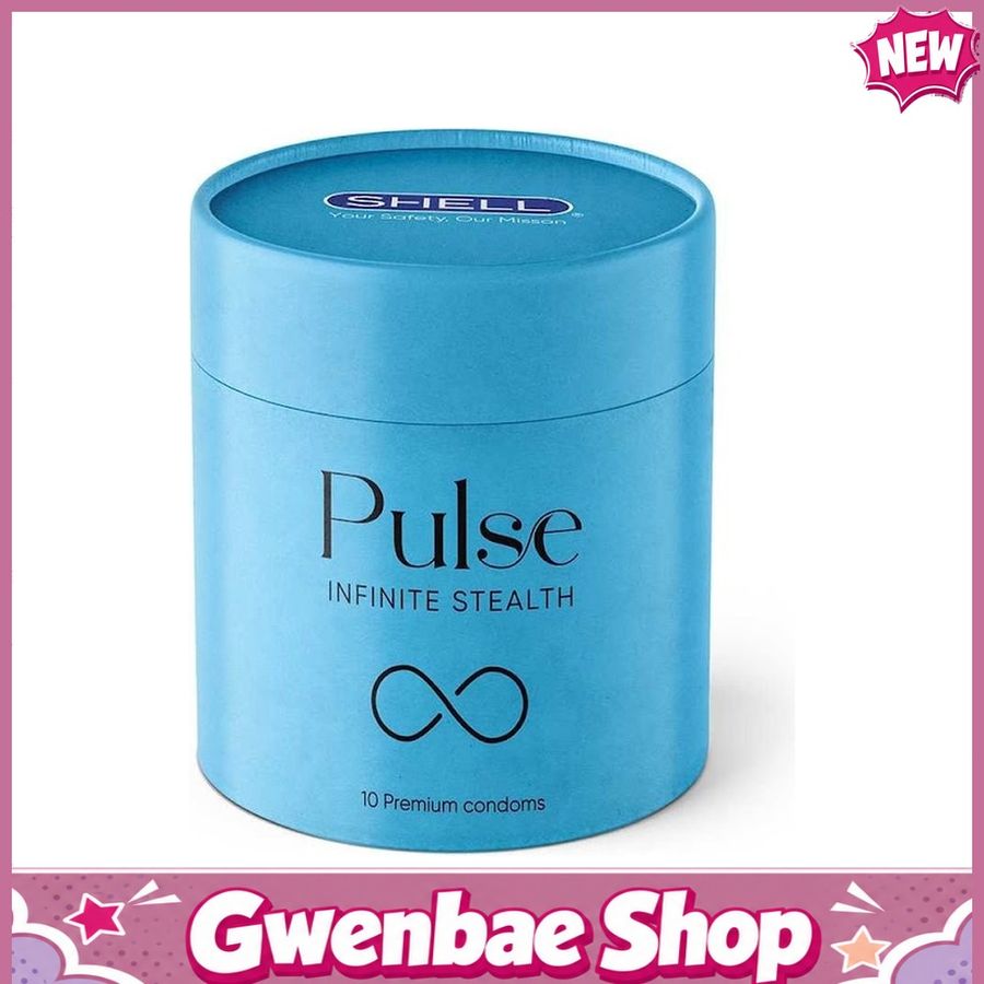 Bao cao su Shell Pulse Infinite Stealth - Hương nước hoa cao cấp, siêu mỏng, kéo dài - Hộp 10 cái - Gwen Shop Chính Hãng
