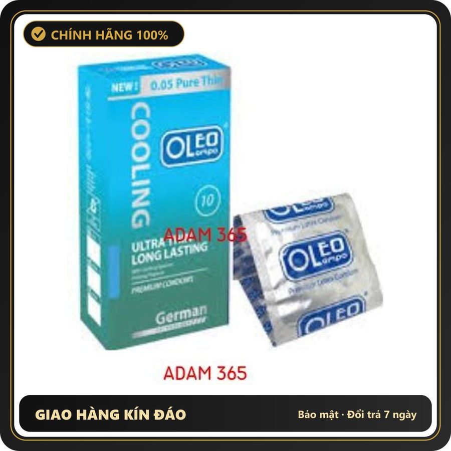 (Che Tên) Bao cao su Oleo Cooling hộp 10 cái. - Hàng Mới Về - có hương thơm, ôm sát cảm giác thật, chất liệu latex an toàn