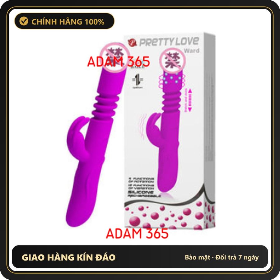(Che Tên) Dương Vật Giả Pretty Love Ward rung nhấp chuyển động đẩy tới và lui Đa Năng Pin Sạc (27mm X 3,5mm) Bảo Mật Tuyệt Đối
